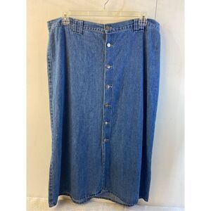 Blassport button denim blue Jean skirt plus size 18w #96157